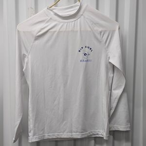 Rip Curl White and Blue Men's Rash Guard